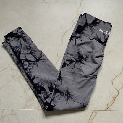 High-Waisted Seamless: Tie-Dye Workout Leggings